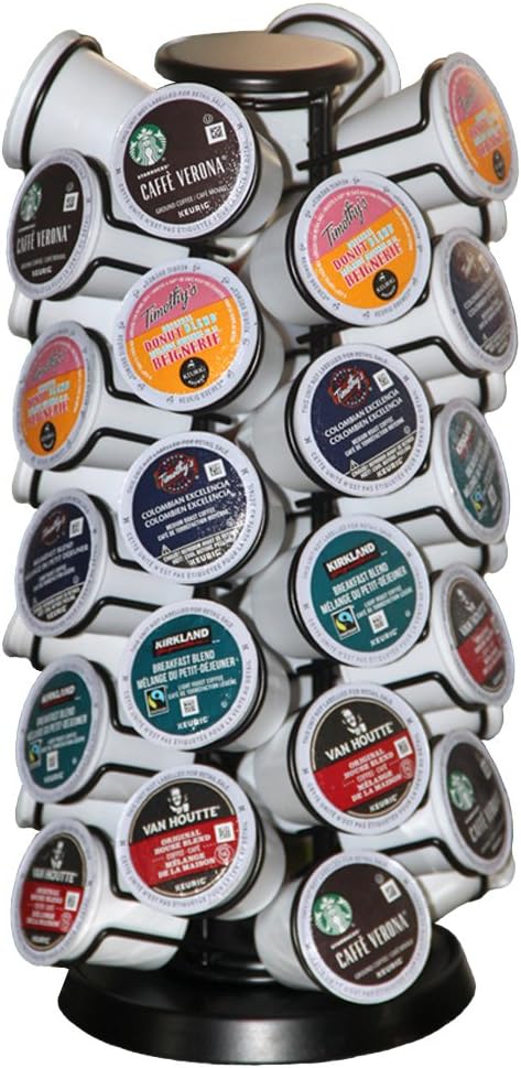 K-Cup Holder Carousel, 40 Pod Capacity, No Assembly, Black