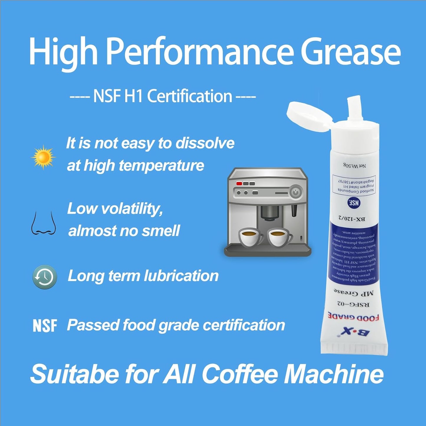 BX Food-Grade Grease 1.7 oz – Espresso & Coffee Machine Lubricant