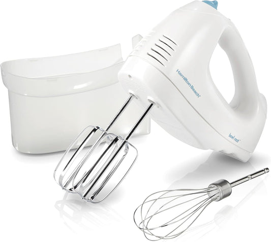 Hamilton Beach 6-Speed Hand Mixer, 250W, White
